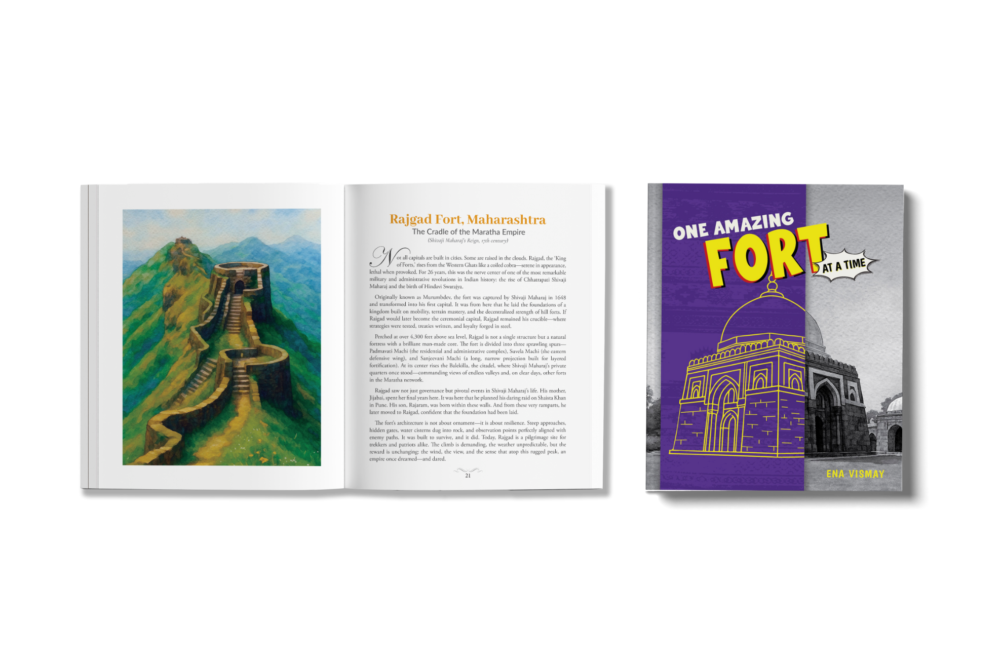 One Amazing Fort book and an open feature on Raigad Fort